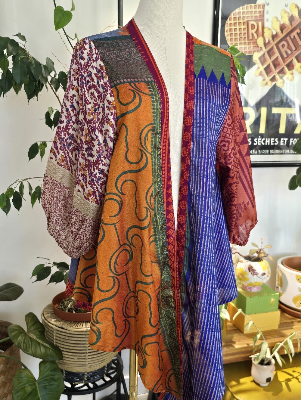 Jaded Gypsy Free Size Patchwork Boho Kimono Duster Festival Cardigan